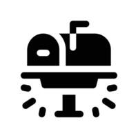 mailbox icon. glyph icon for your website, mobile, presentation, and logo design. vector