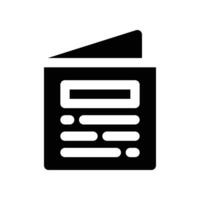 brochure icon. glyph icon for your website, mobile, presentation, and logo design. vector