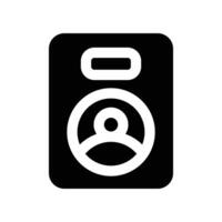 id card icon. glyph icon for your website, mobile, presentation, and logo design. vector