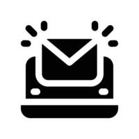 email icon. glyph icon for your website, mobile, presentation, and logo design. vector