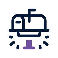 mailbox icon. dual tone icon for your website, mobile, presentation, and logo design. vector