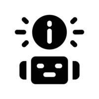 ai assistant icon. glyph icon for your website, mobile, presentation, and logo design. vector