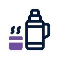 thermos icon. dual tone icon for your website, mobile, presentation, and logo design. vector