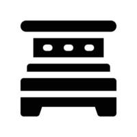 bed icon. glyph icon for your website, mobile, presentation, and logo design. vector