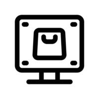 e commerce icon. line icon for your website, mobile, presentation, and logo design. vector