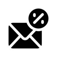 mail icon. glyph icon for your website, mobile, presentation, and logo design. vector
