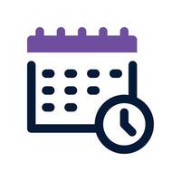 schedule icon. dual tone icon for your website, mobile, presentation, and logo design. vector