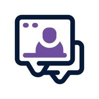 chat icon. dual tone icon for your website, mobile, presentation, and logo design. vector
