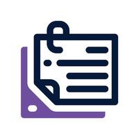sticky note icon. dual tone icon for your website, mobile, presentation, and logo design. vector