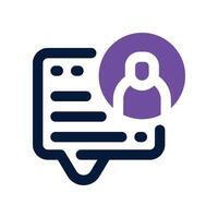 talk icon. dual tone icon for your website, mobile, presentation, and logo design. vector