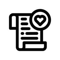 wishlist icon. line icon for your website, mobile, presentation, and logo design. vector