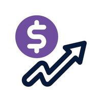 profit icon. dual tone icon for your website, mobile, presentation, and logo design. vector