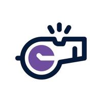 whistle icon. dual tone icon for your website, mobile, presentation, and logo design. vector