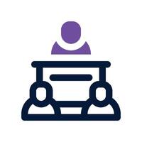 conference icon. dual tone icon for your website, mobile, presentation, and logo design. vector