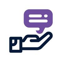 advice icon. dual tone icon for your website, mobile, presentation, and logo design. vector