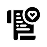 wishlist icon. glyph icon for your website, mobile, presentation, and logo design. vector