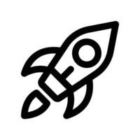 rocket icon. line icon for your website, mobile, presentation, and logo design. vector