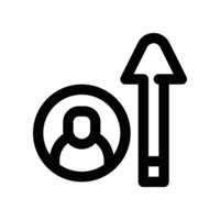 career promotion icon. line icon for your website, mobile, presentation, and logo design. vector