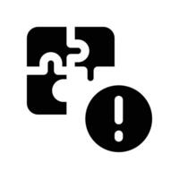 puzzle icon. glyph icon for your website, mobile, presentation, and logo design. vector