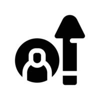 career promotion icon. glyph icon for your website, mobile, presentation, and logo design. vector