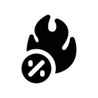 hot deal icon. glyph icon for your website, mobile, presentation, and logo design. vector
