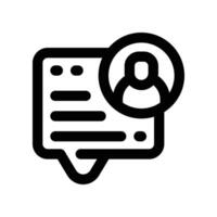 talk icon. line icon for your website, mobile, presentation, and logo design. vector