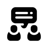 discussion icon. glyph icon for your website, mobile, presentation, and logo design. vector