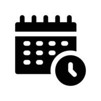 schedule icon. glyph icon for your website, mobile, presentation, and logo design. vector