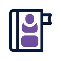 phone book icon. dual tone icon for your website, mobile, presentation, and logo design. vector