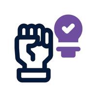 training icon. dual tone icon for your website, mobile, presentation, and logo design. vector