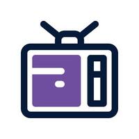 television icon. dual tone icon for your website, mobile, presentation, and logo design. vector
