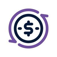 money flow icon. dual tone icon for your website, mobile, presentation, and logo design. vector
