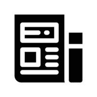 newspaper icon. glyph icon for your website, mobile, presentation, and logo design. vector