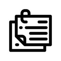 sticky note icon. line icon for your website, mobile, presentation, and logo design. vector