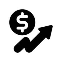 profit icon. glyph icon for your website, mobile, presentation, and logo design. vector