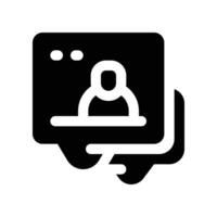chat icon. glyph icon for your website, mobile, presentation, and logo design. vector