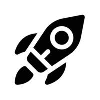 rocket icon. glyph icon for your website, mobile, presentation, and logo design. vector