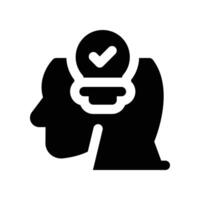 thinking icon. glyph icon for your website, mobile, presentation, and logo design. vector
