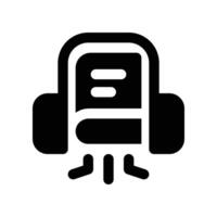 audiobook icon. glyph icon for your website, mobile, presentation, and logo design. vector