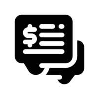 chat icon. glyph icon for your website, mobile, presentation, and logo design. vector