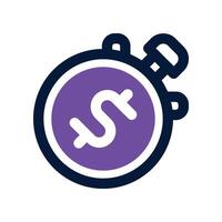stopwatch icon. dual tone icon for your website, mobile, presentation, and logo design. vector