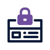 payment secure icon. dual tone icon for your website, mobile, presentation, and logo design. vector