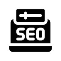 seo icon. glyph icon for your website, mobile, presentation, and logo design. vector