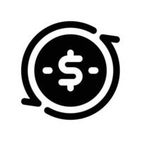 money flow icon. glyph icon for your website, mobile, presentation, and logo design. vector