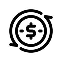 money flow icon. line icon for your website, mobile, presentation, and logo design. vector