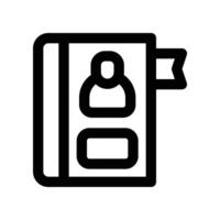 phone book icon. line icon for your website, mobile, presentation, and logo design. vector