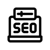 seo icon. line icon for your website, mobile, presentation, and logo design. vector