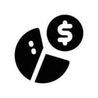 pie chart icon. glyph icon for your website, mobile, presentation, and logo design. vector