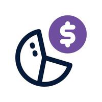 pie chart icon. dual tone icon for your website, mobile, presentation, and logo design. vector