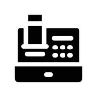 cash machine icon. glyph icon for your website, mobile, presentation, and logo design. vector